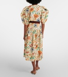Ulla Johnson Theodora floral cotton midi skirt