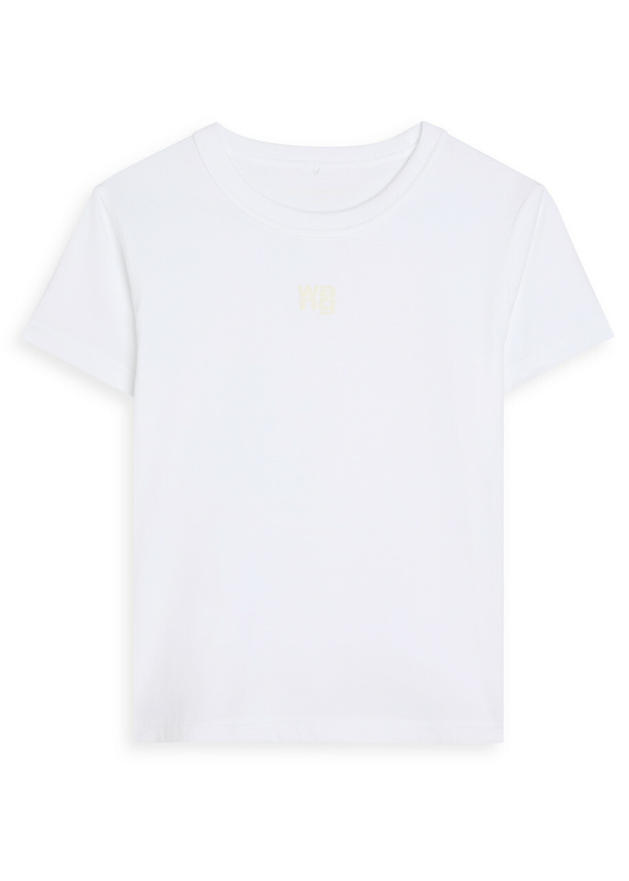 Alexanderwang.t Logo-appliquéd Cotton T-shirt White