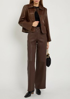 Arma Fem Leather Jacket Dark Brown
