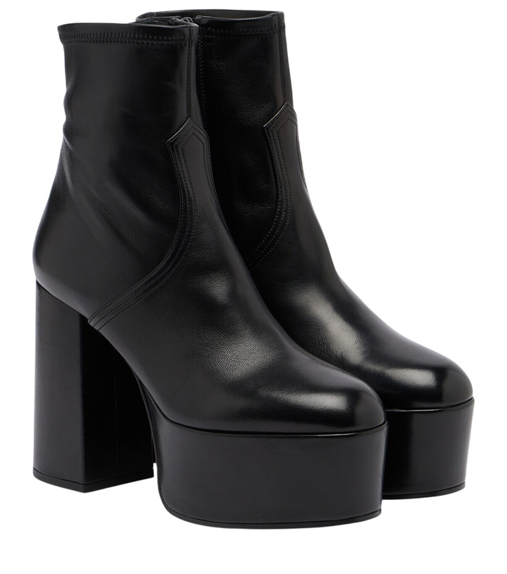 Photo: Valentino Garavani Fawcette leather platform ankle boots