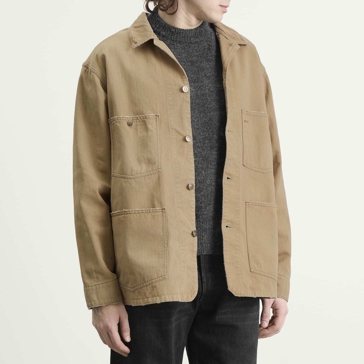 Maison Margiela Men's Stone Wash Jacket in Stone Washed Beige