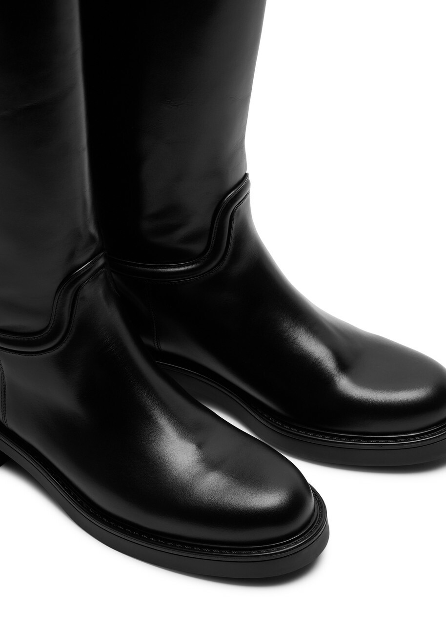 Stuart Weitzman Celia Leather Knee-high Boots Black Stuart