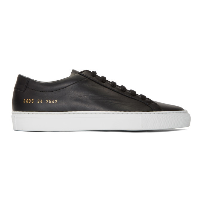 Photo: Woman by Common Projects Black and White Original Achilles Low Sneakers