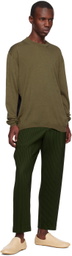 UMA WANG Khaki & Black Duotone Sweater