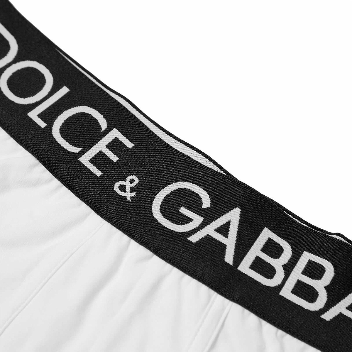 Dolce & Gabbana Women's Logo Band Girl Boxer Shorts in White/Black Dolce &  Gabbana