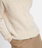 Róhe Cable-knit cotton and wool cardigan