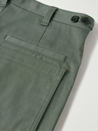 Theory - Lucas Ossendrijver Wide-Leg Cotton-Blend Twill Trousers - Green