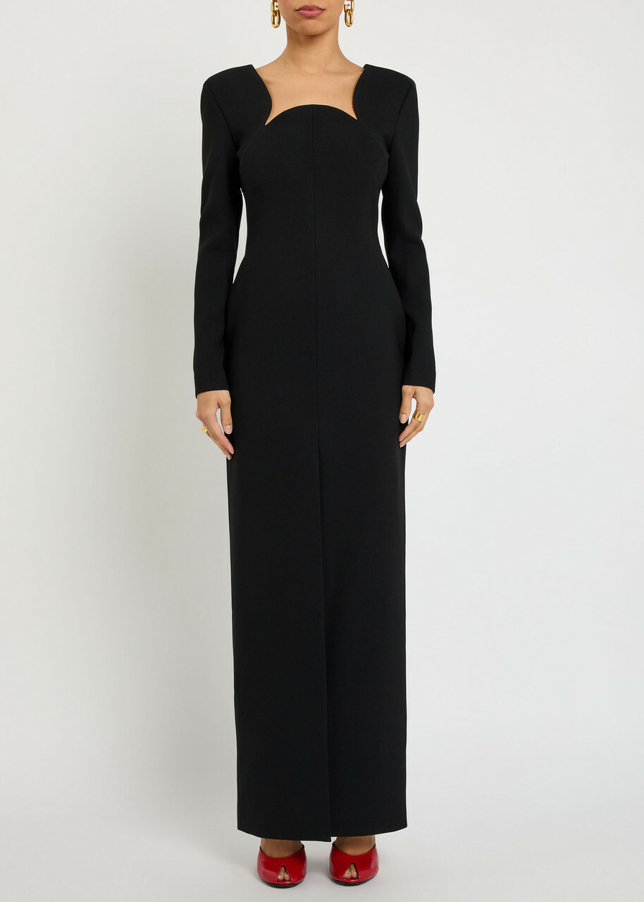 Roksanda Zari Crepe Maxi Dress Black