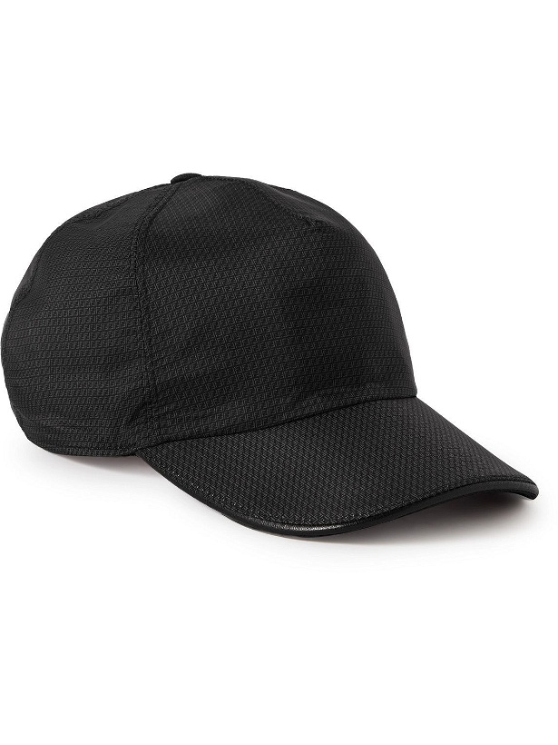 Photo: Fendi - Leather-Trimmed Logo-Print Shell Baseball Cap