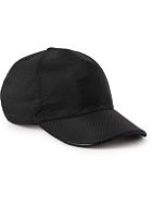 Fendi - Leather-Trimmed Logo-Print Shell Baseball Cap