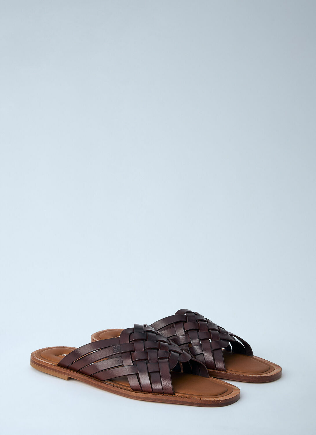 Miu Miu Woven Leather Sandals