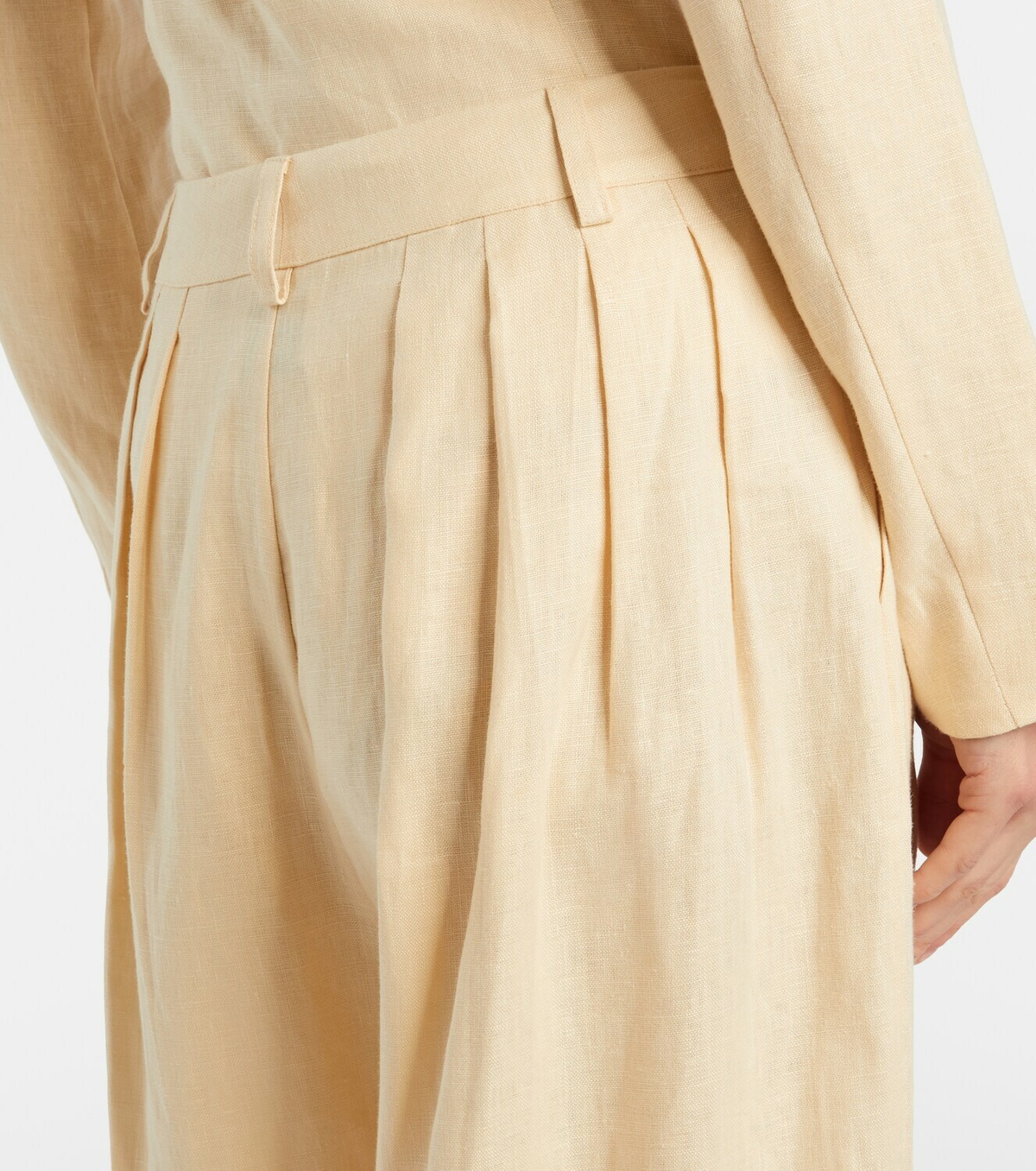 Posse Rio pleated linen barrel-leg pants