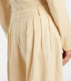 Posse Rio pleated linen barrel-leg pants