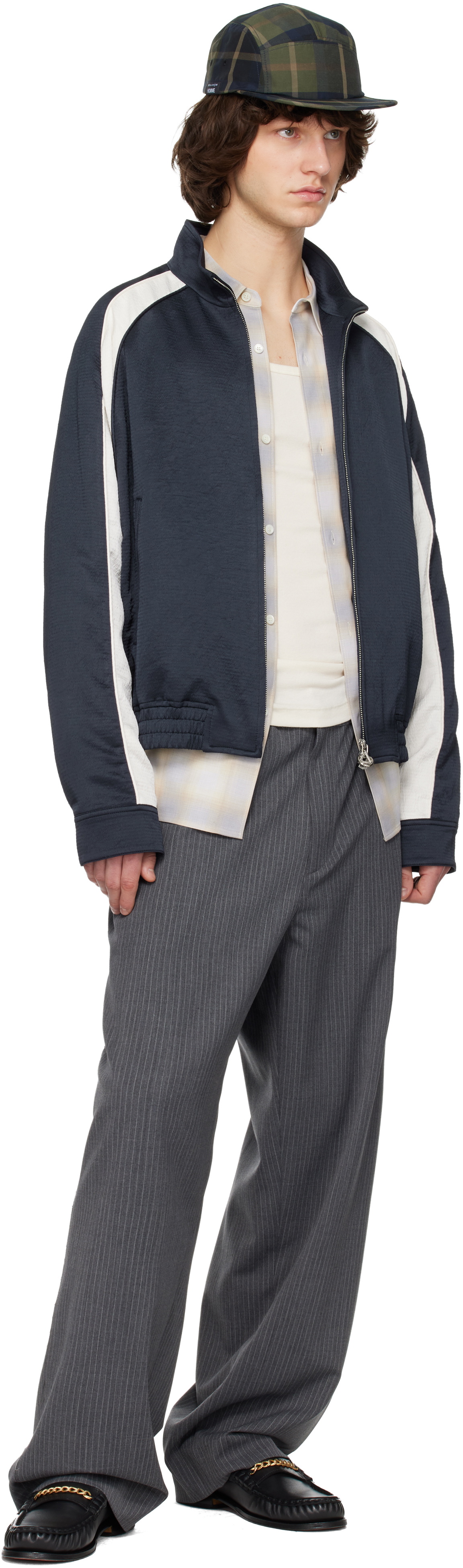 Solid Homme Navy Contrast Track Jacket
