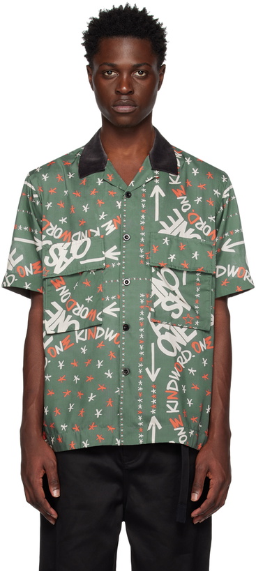 Photo: sacai Green Bandana Print Shirt