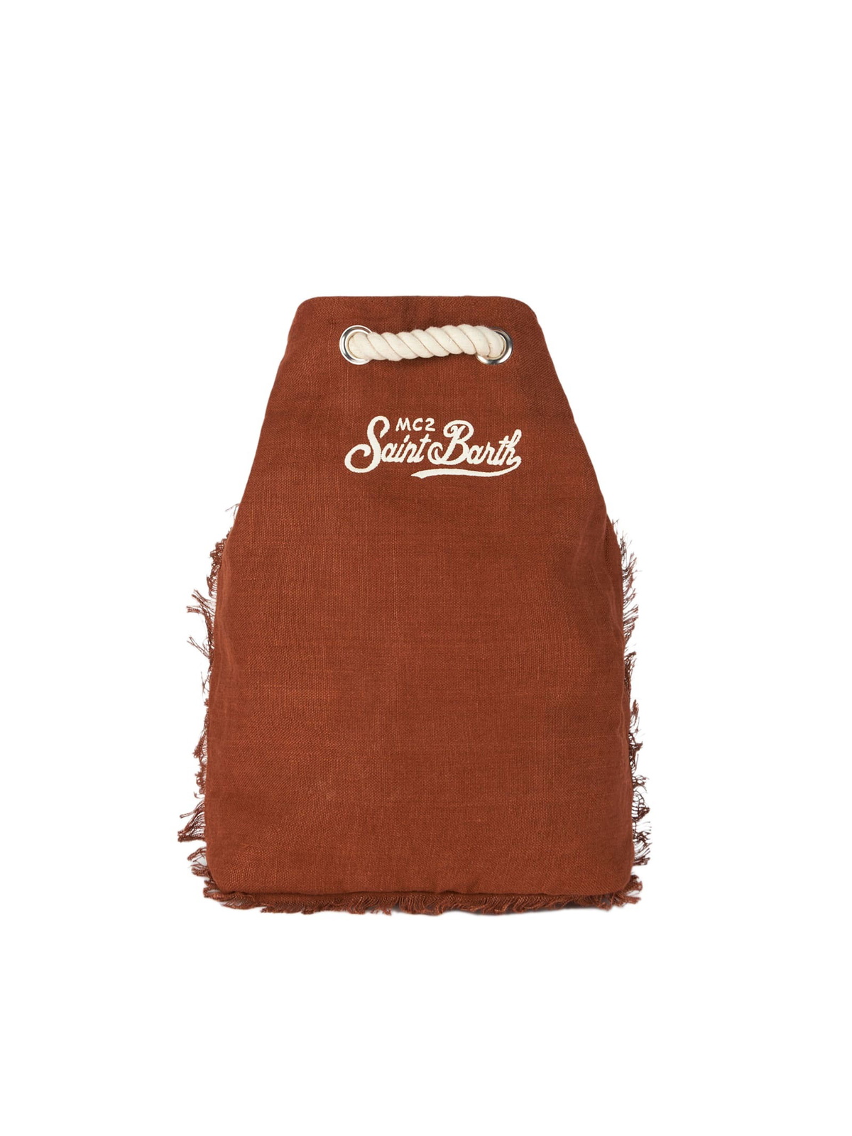 MC2 Saint Barth Brown Boat Linen Backpack