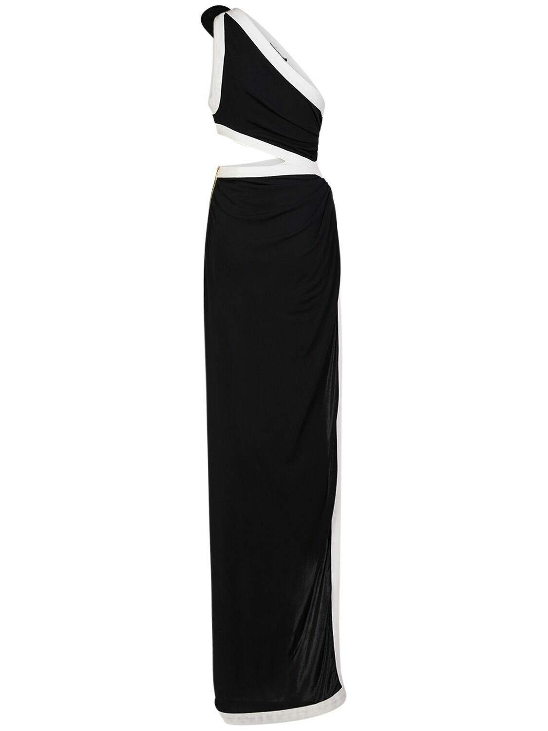 bcbg black midi dress Balmain Lace-up Long Sleeve Midi Sweater Dress – Runway Catalog main image 0