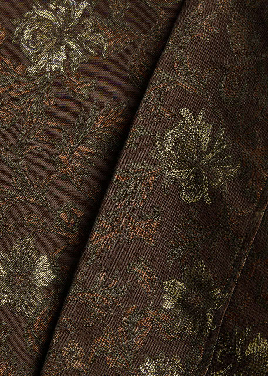 Les Deux Kaleb Floral-jacquard Woven Overshirt Grey