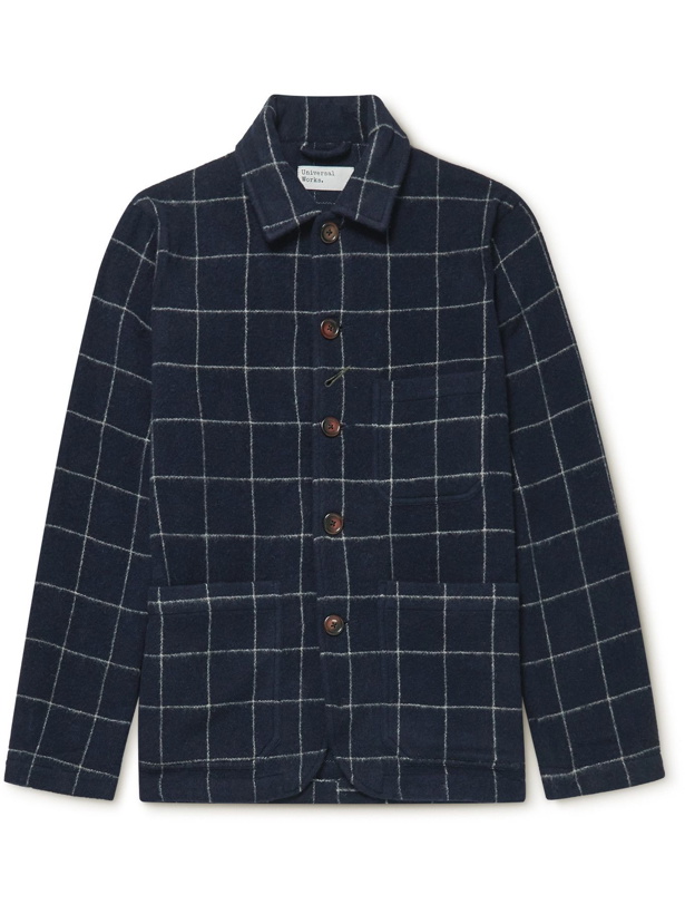 Photo: Universal Works - Checked Wool-Blend Chore Jacket - Blue