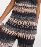 Missoni Zig Zag metallic knit flared pants