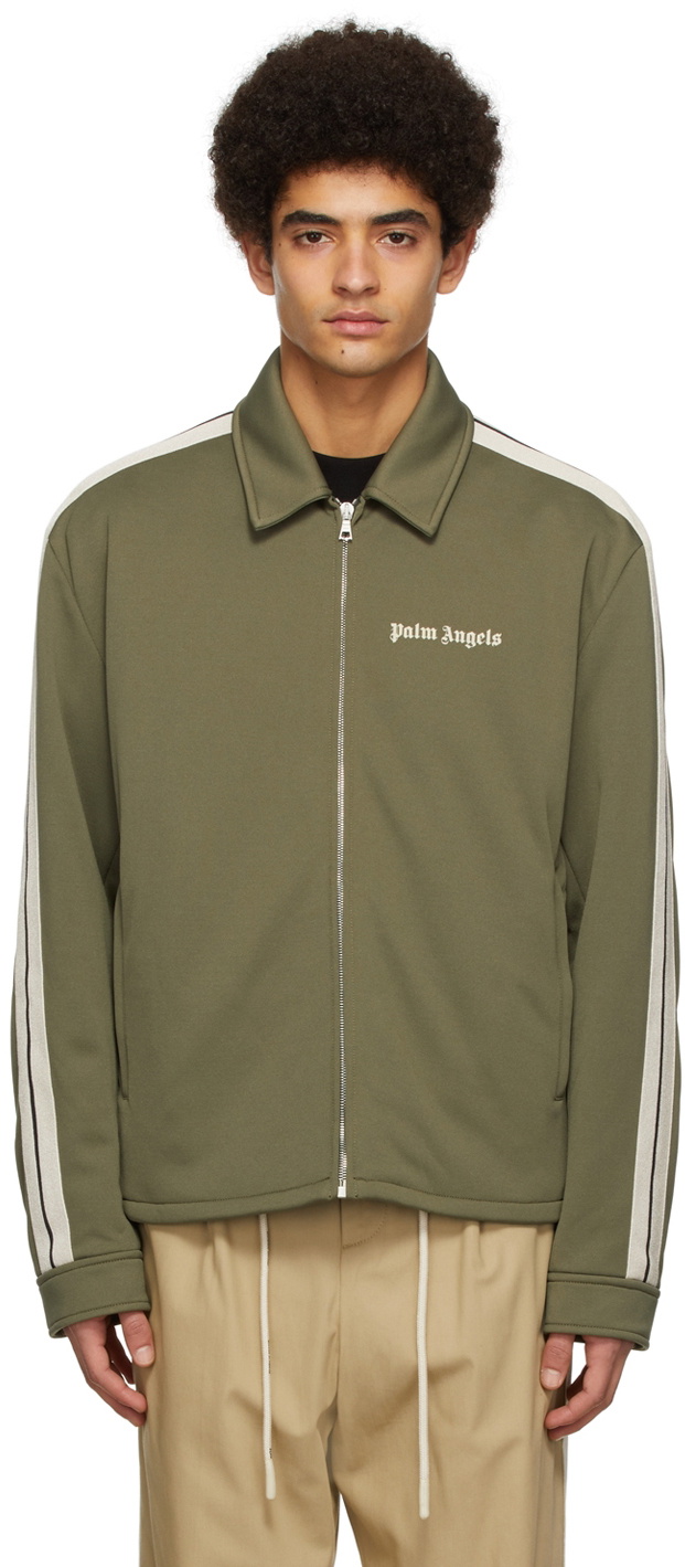 Palm Angels Khaki Jersey Jacket Palm Angels