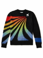 Casablanca - Appliquéd Knitted Sweater - Black
