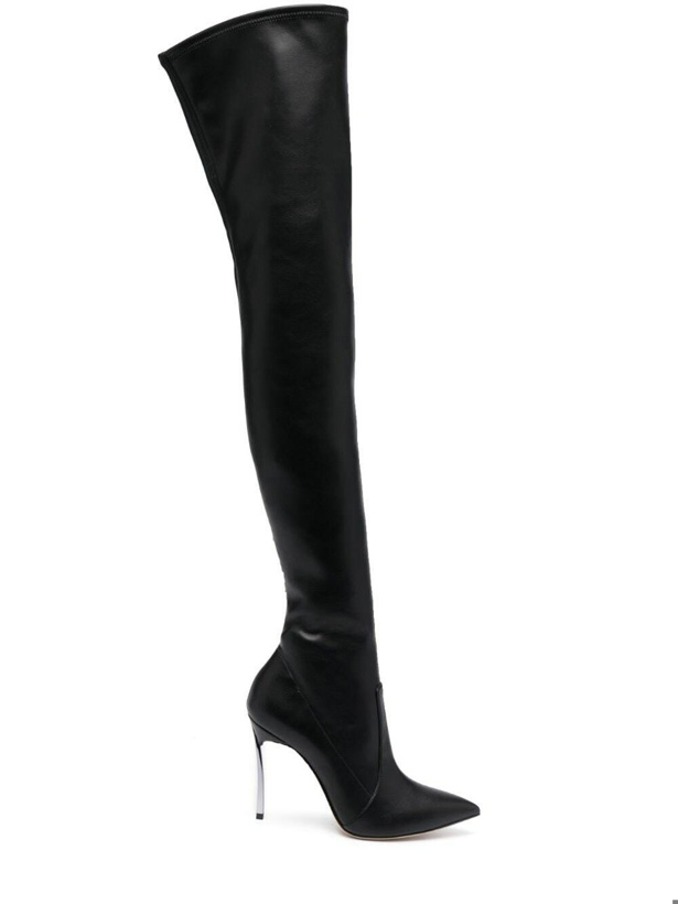 Photo: CASADEI - Blade Leather Heel Boots