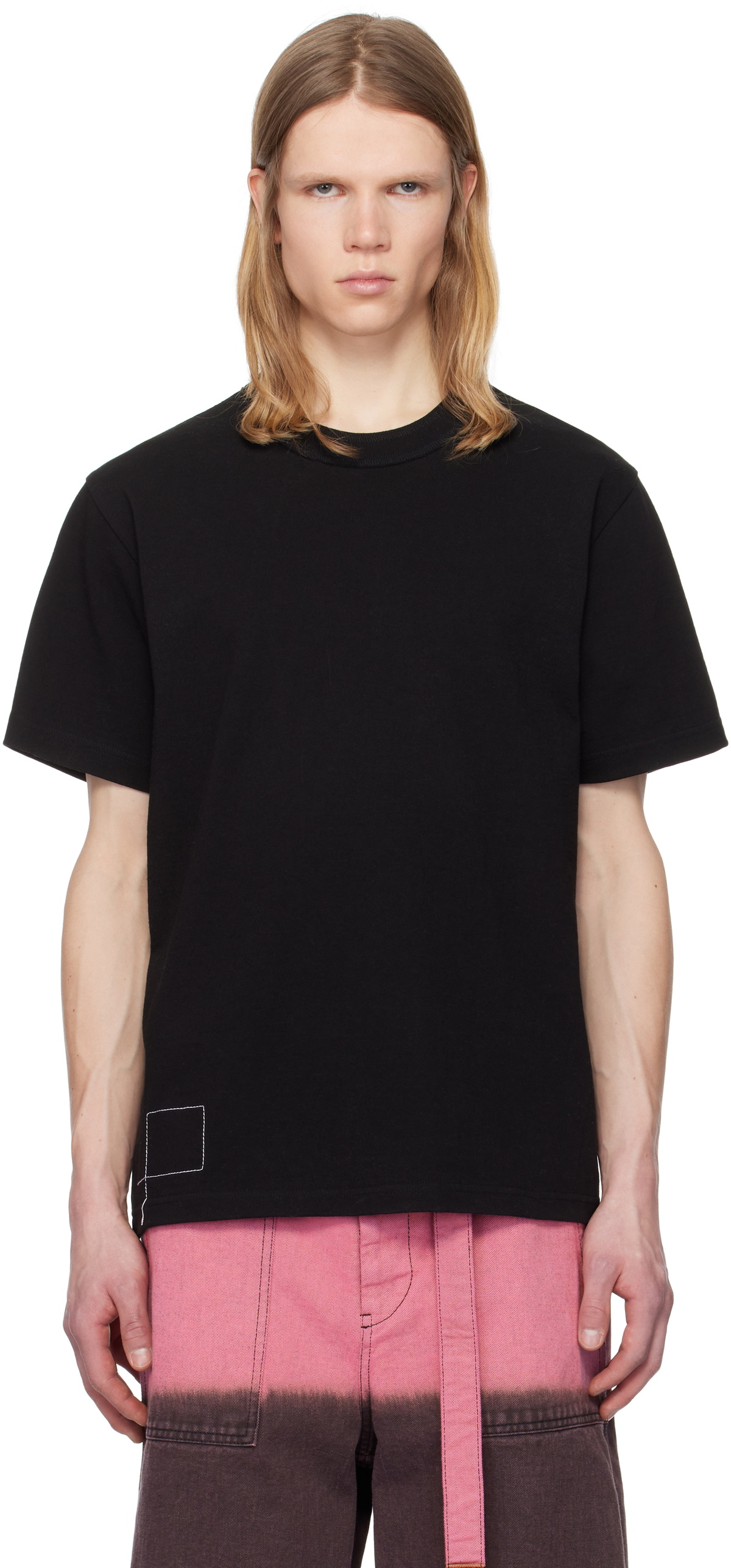 Sacai x WTAPS Flock Print T-Shirt Black | HAVEN