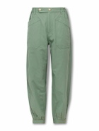 Visvim - Carrol Tapered Cotton-Gabardine Cargo Pants - Green