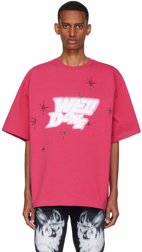 Photo: We11done Pink Cotton T-Shirt