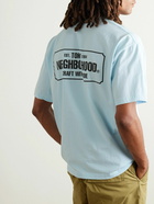 Neighborhood - Logo-Print Cotton-Jersey T-Shirt - Blue