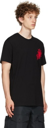 Alexander McQueen Black Painted Heart T-Shirt