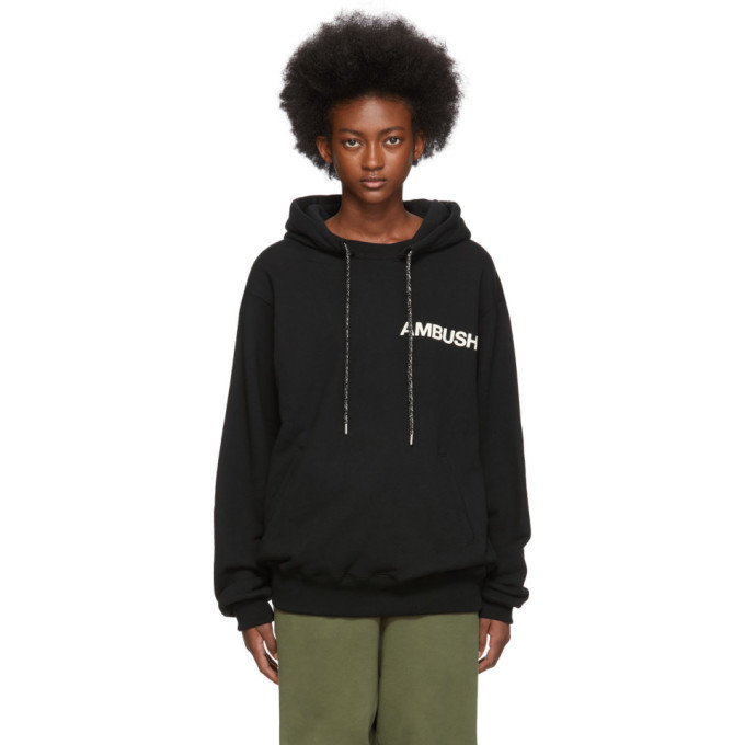 Ambush SSENSE Exclusive Black Logo Hoodie Ambush