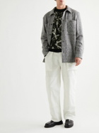 Miles Leon - Herringbone Wool and Cashmere-Blend Overshirt - Gray