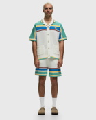 Casablanca Crochet Effect Tennis Shirt White - Mens - Shortsleeves