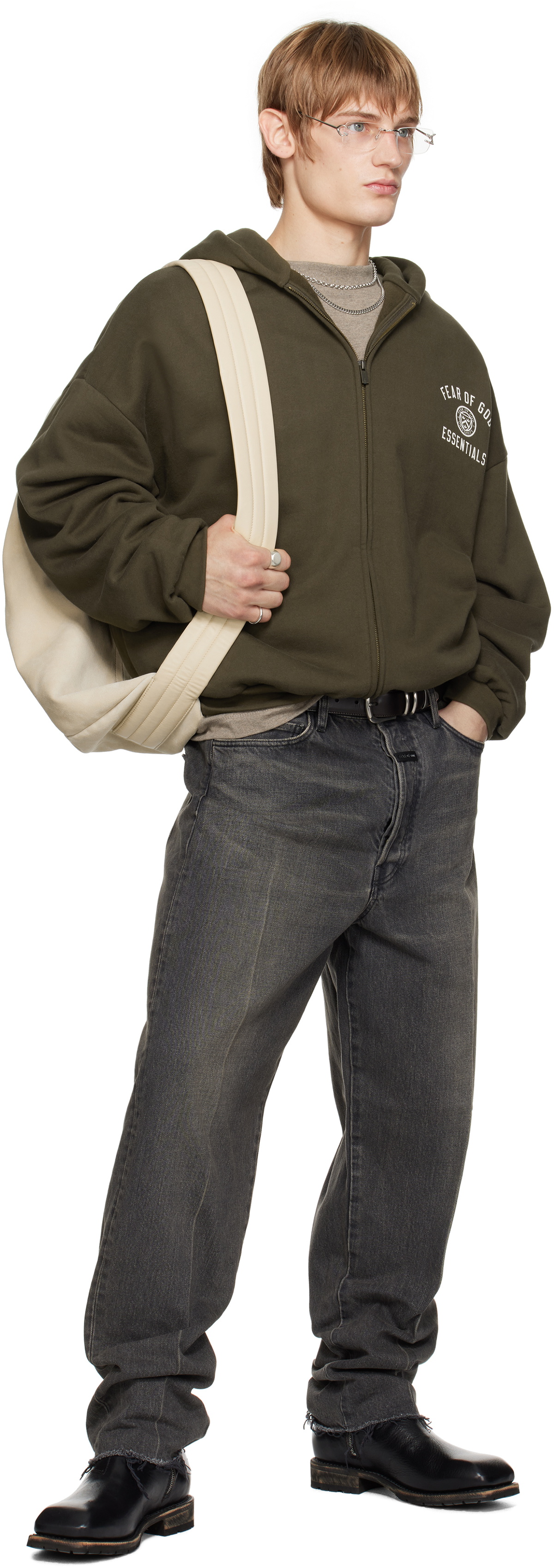 FOG ESSENTIALS HEAVY FLEECE FULLZIP HOODIE BROWN フーディー Fear of God ESSENTIALS Brown Heavy Fleece Fullzip Hoodie