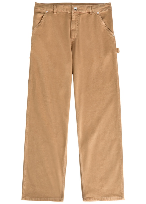 Photo: Moncler Straight-leg Stretch-cotton Trousers Tan