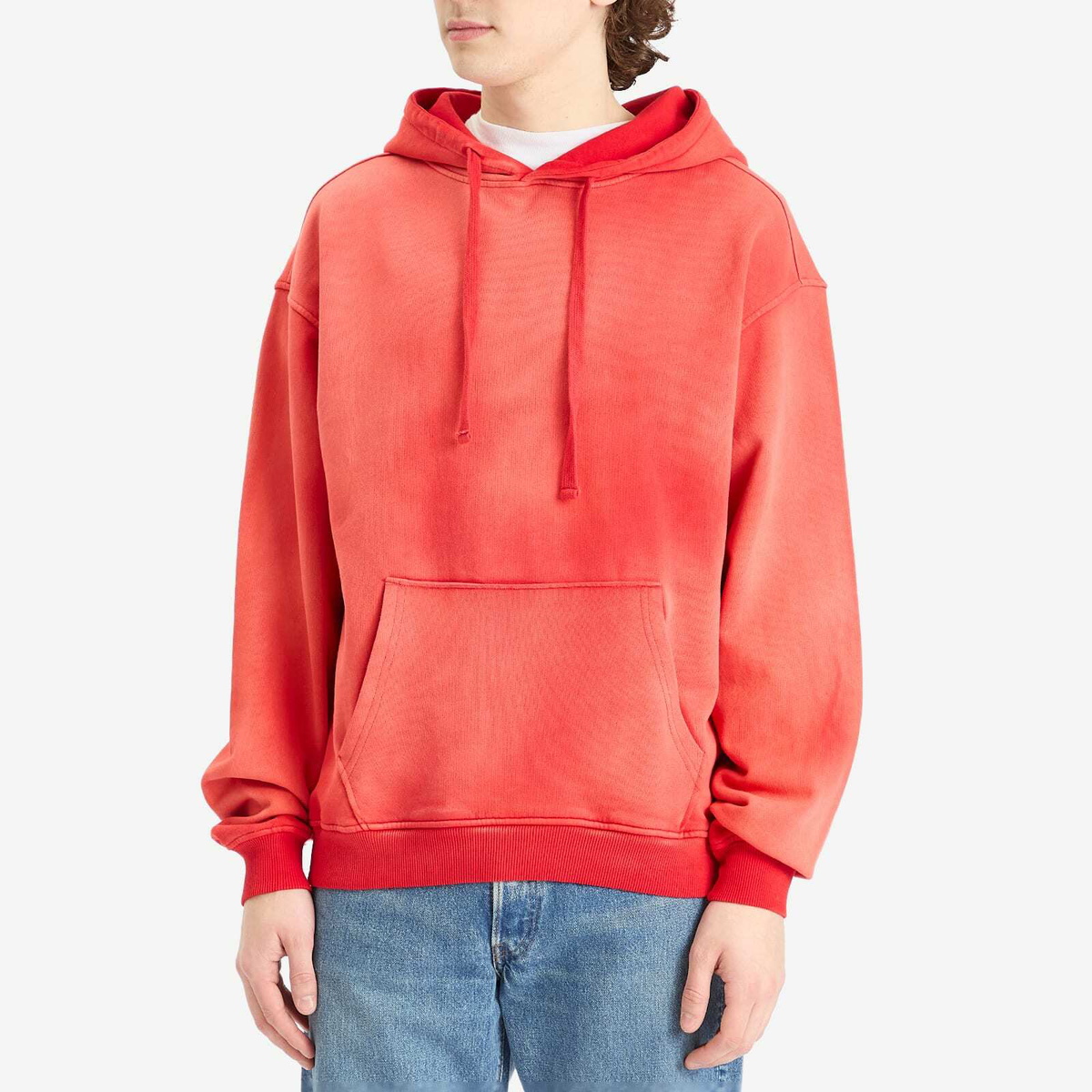 Dubbleware Men's Sun Faded Hoodie in Red