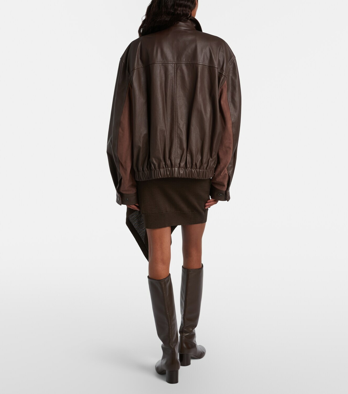 Lemaire Asymmetric wool-blend miniskirt
