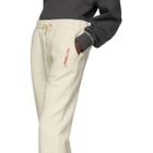 Polythene* Optics Off-White Fleece Overlocking Lounge Pants