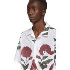Bode White Chrysanthemum Bowling Shirt