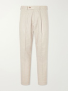 Paul Smith - Straight-Leg Linen and Wool-Blend Trousers - Neutrals