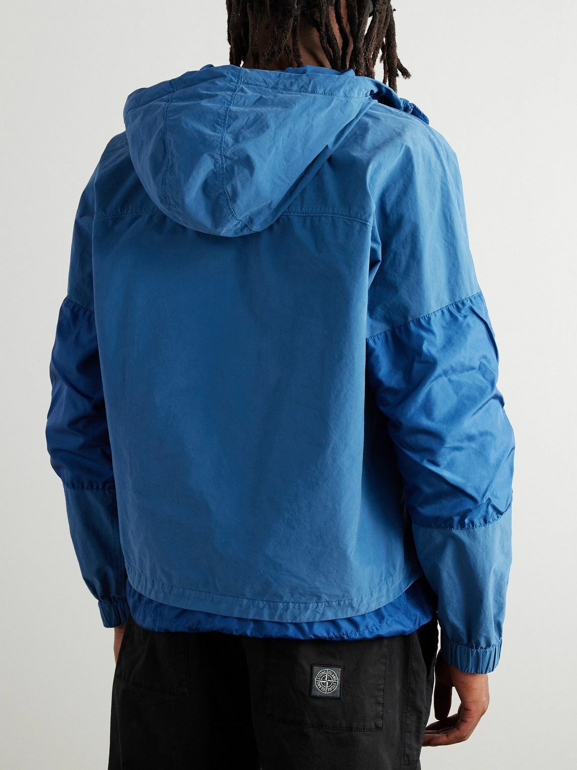 Stone Island - Logo-Appliquéd Panelled Garment-Dyed David Light-TC