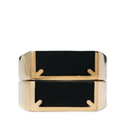 Maison Margiela - Set of Two Gold-Tone and Enamel Rings - Gold