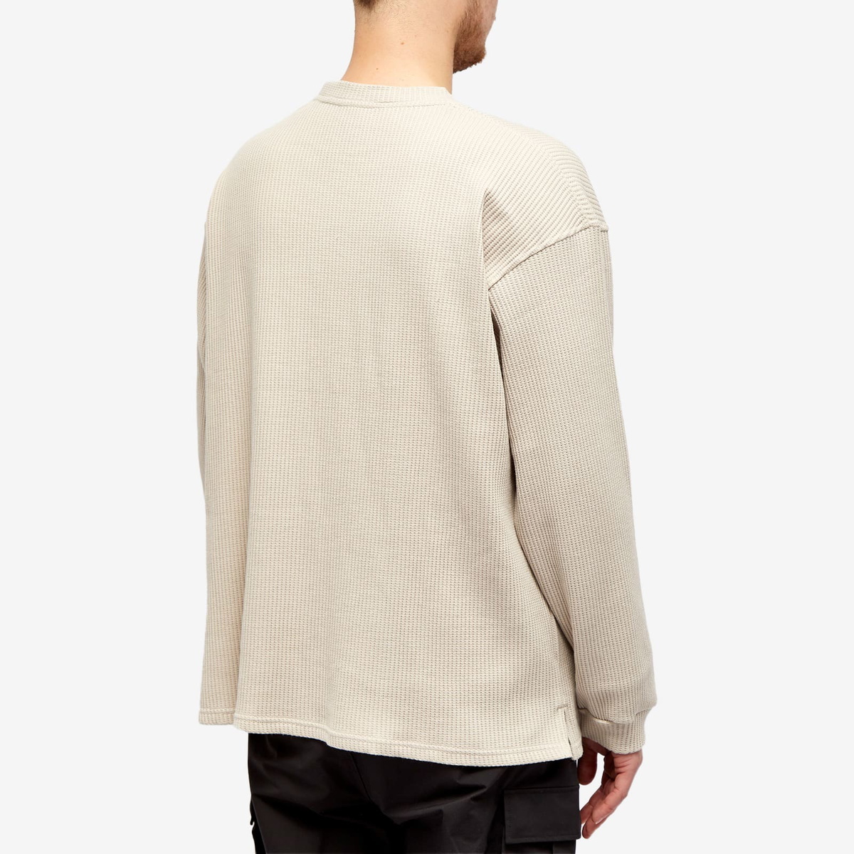 FrizmWORKS Men's Oversized Waffle Pocket T-Shirt in Dust
