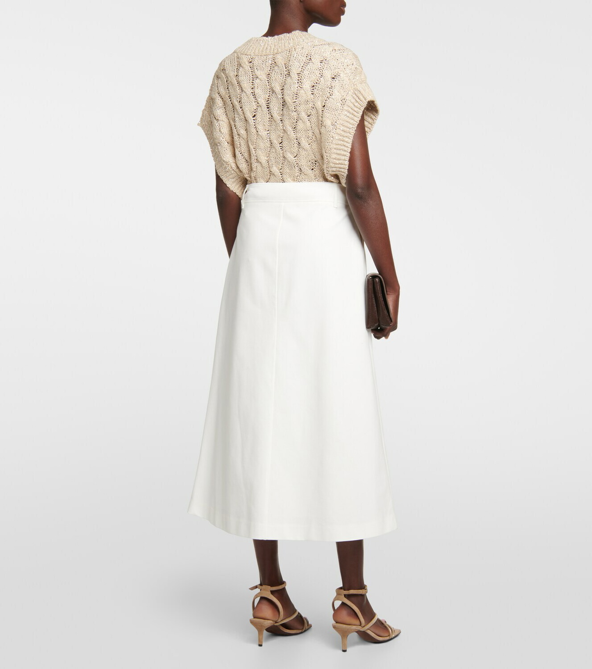 BRUNELLO CUCINELLI - Cotton Midi Skirt