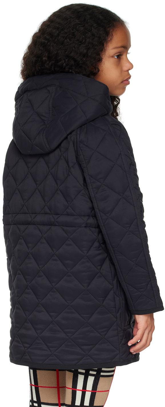 Burberry Kids Black Quilted Jacket Burberry Burberry Kids Black Quilted Jacket Burberry