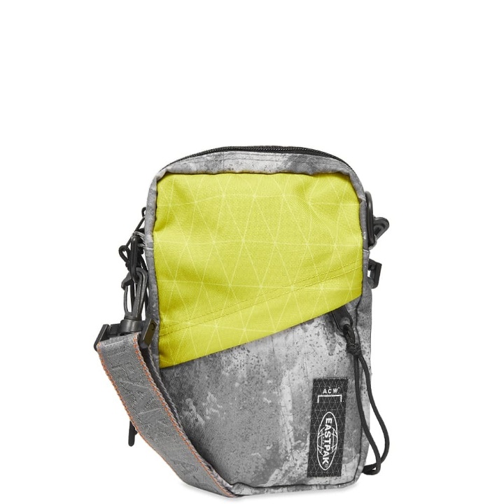 Photo: A-COLD-WALL* x Eastpak Cross-Body Bag in Light Grey/Lime