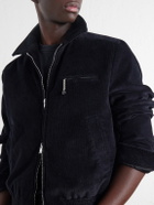 SECOND / LAYER - Loco Dice Cotton-Corduroy Blouson Jacket - Black