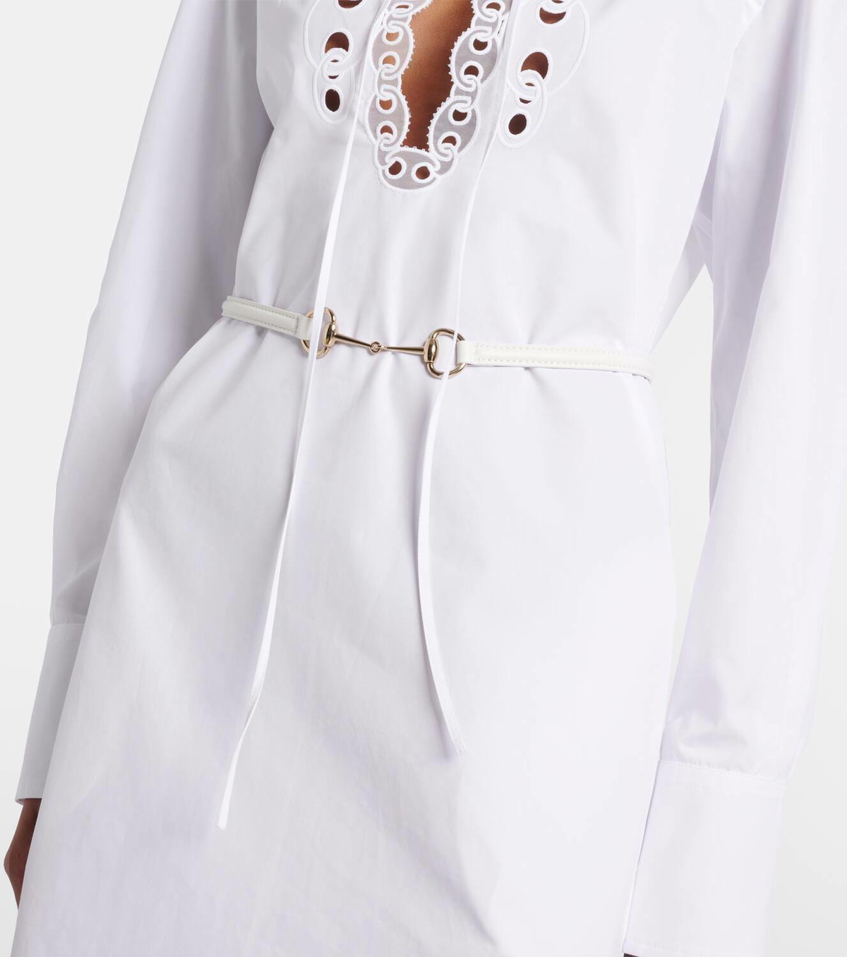 Gucci Horsebit cotton poplin midi dress